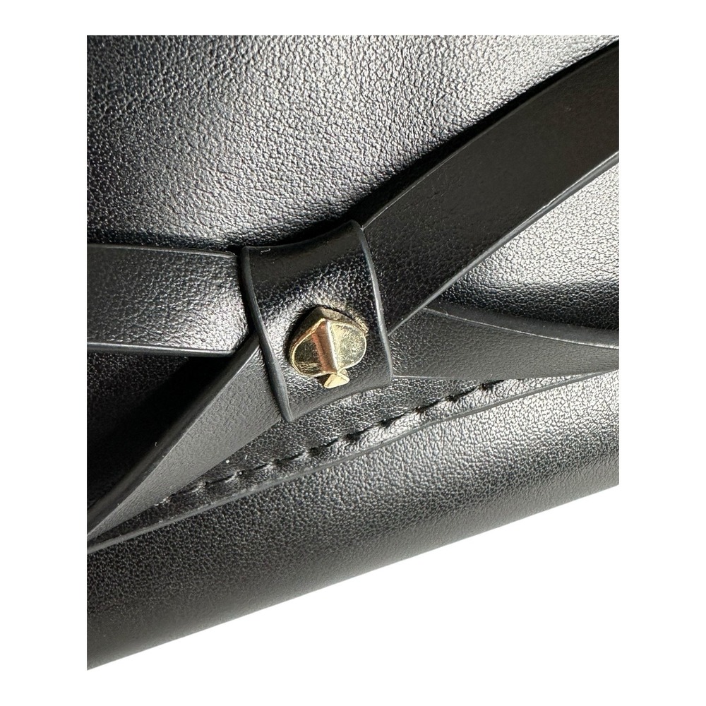KATE SPADE NEW YORK SMOOTH LEATHER BELT BAG WITH BOW AND LOGO BLACK Sise L/XL - Picture 9 of 14